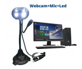 Webcam Kèm Microphone Cho Máy Tính Kisonli KS-003 (720P, Mic,LED)